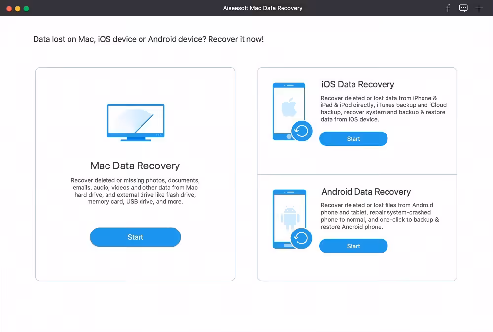 Aiseesoft Data Recovery Captura 1