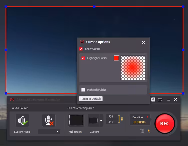 Aiseesoft Screen Recorder Captura 1