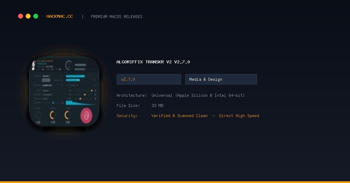 Algoriffix Transkr V2 v2.7.0 screenshot