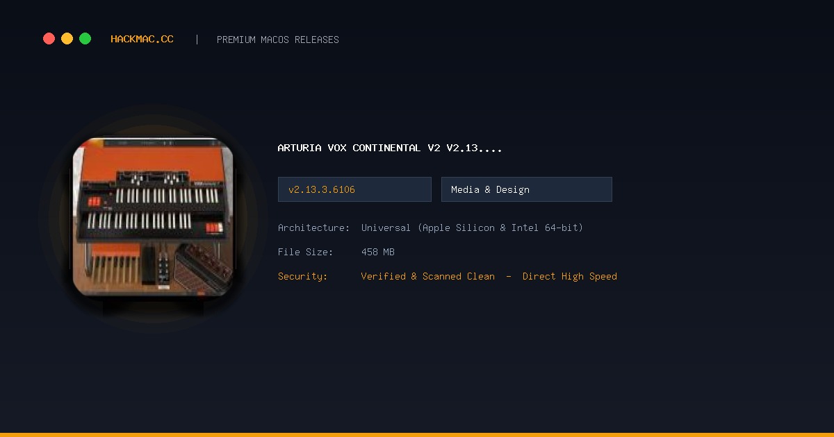 Arturia VOX Continental V2 v2.13.3.6106 screenshot