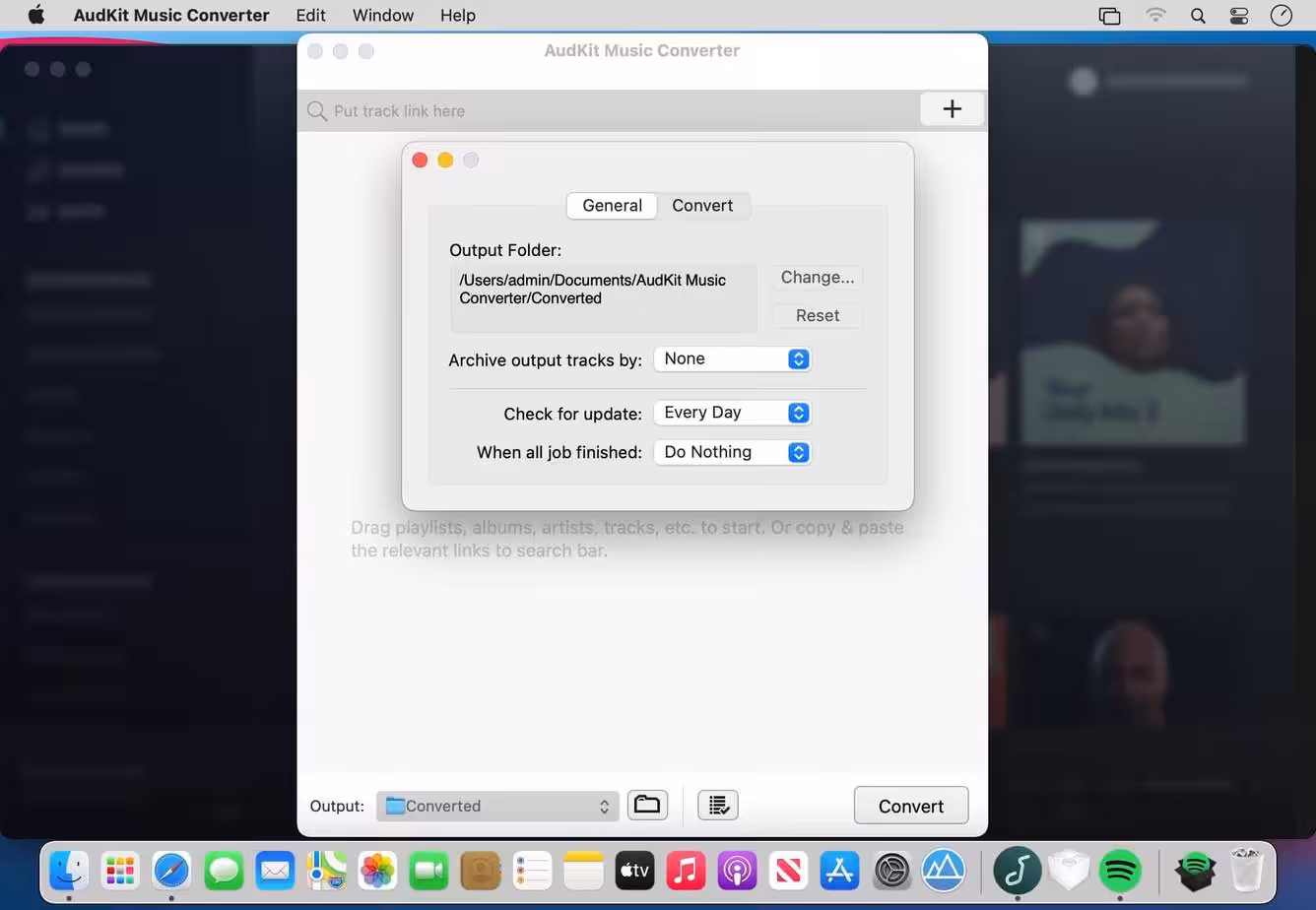 AudKit Spotify Music Converter Captura 1