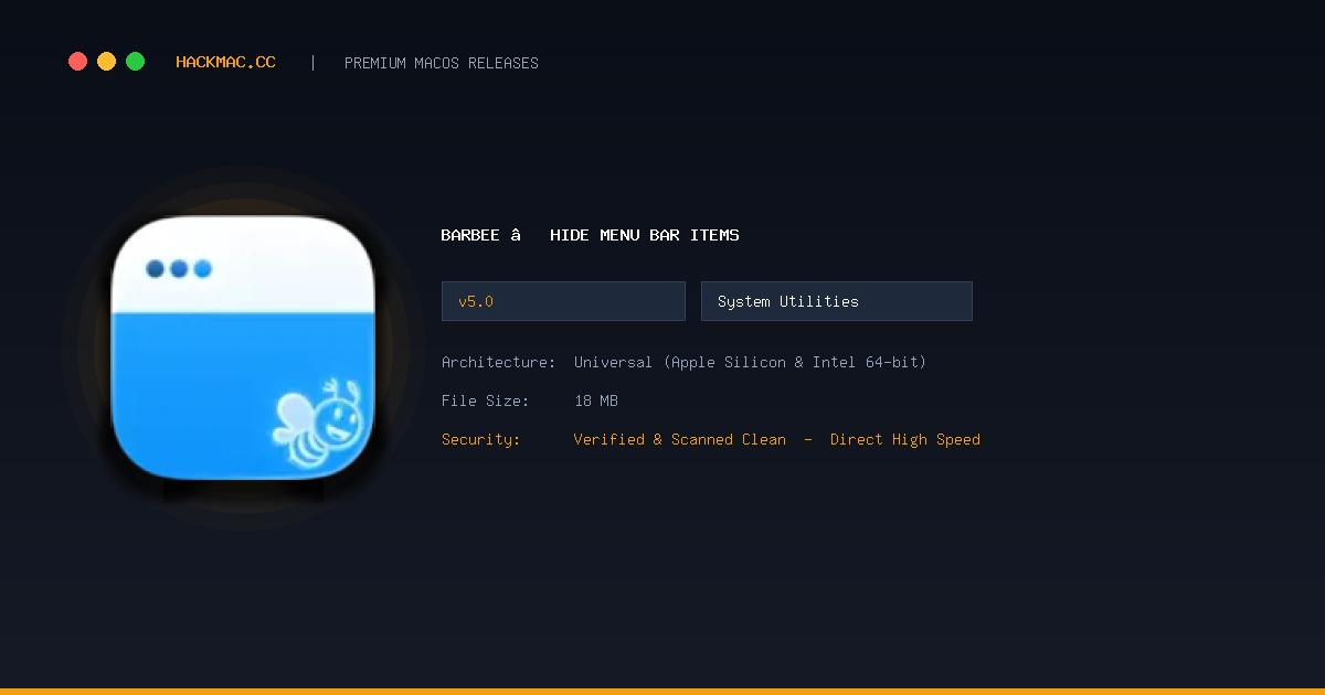 Barbee – Hide Menu Bar Items screenshot