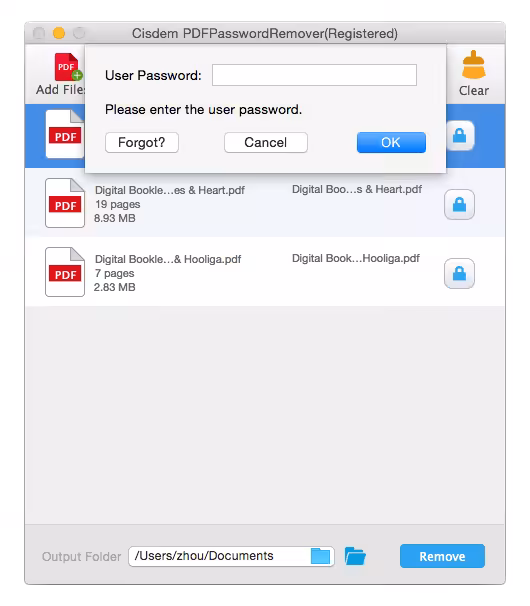 Cisdem PDF Password Remover Captura 2