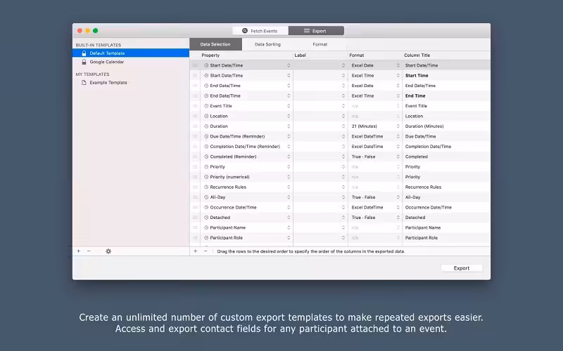 Export Calendars Pro Captura 1