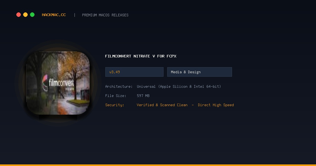 FilmConvert Nitrate v for FCPX screenshot