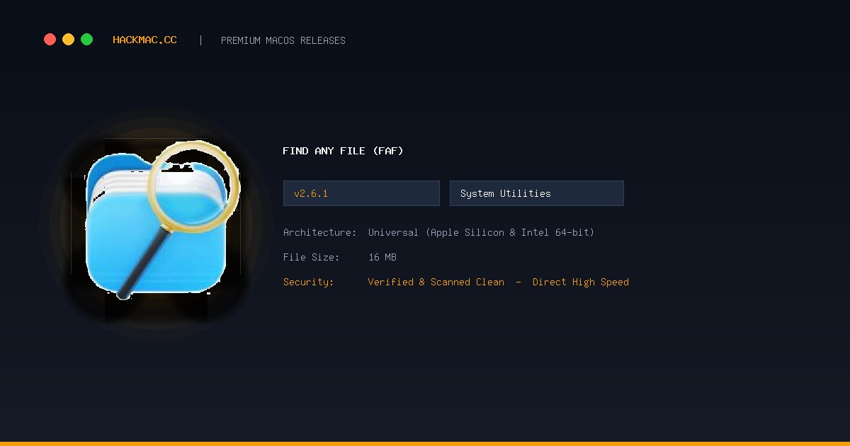 Find Any File (FAF) screenshot