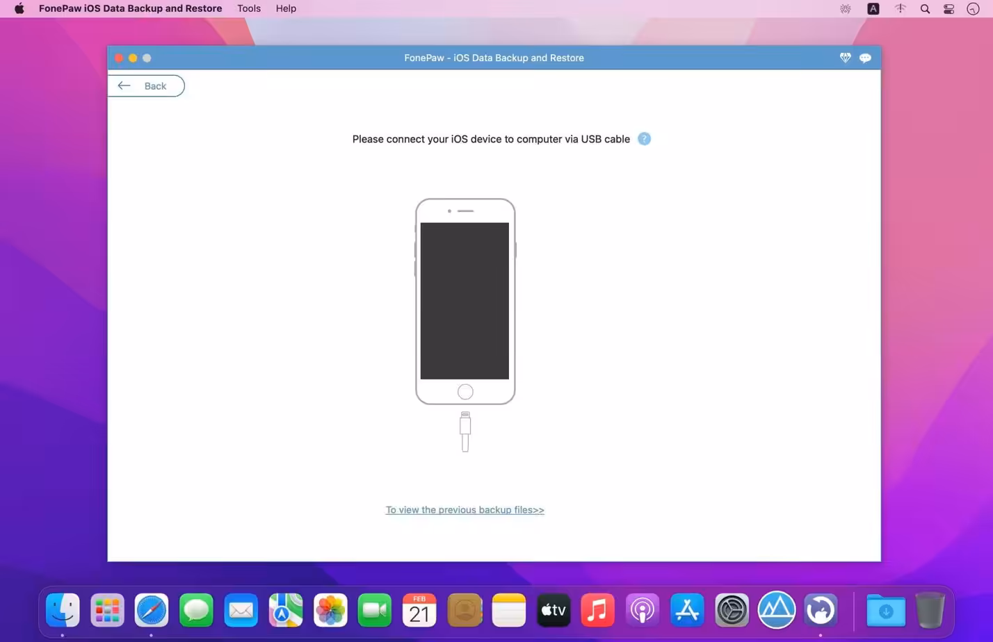 FonePaw iOS Data Backup and Restore Captura 1