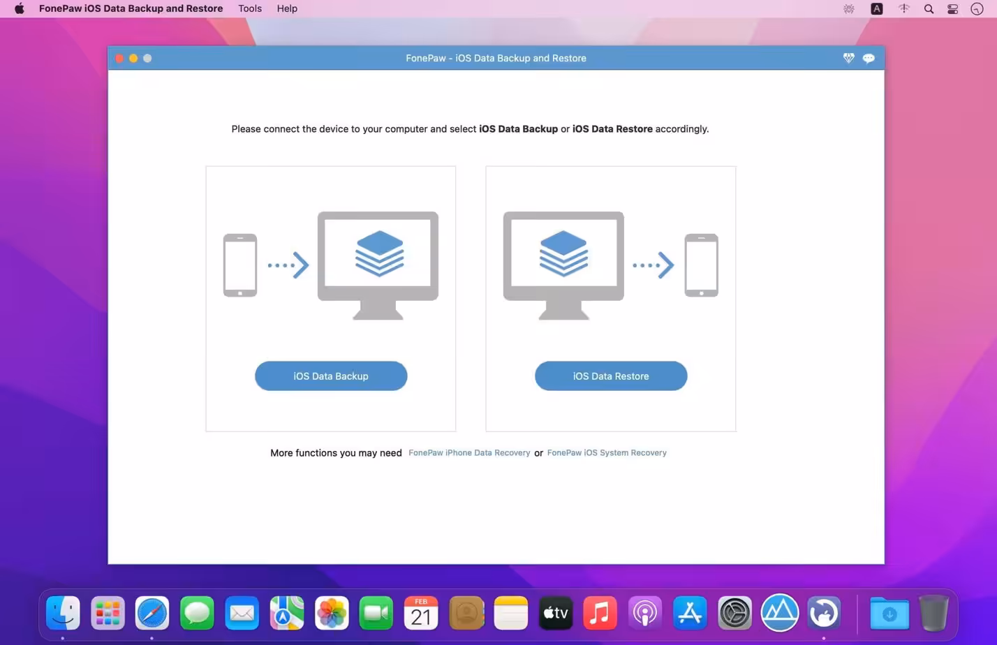FonePaw iOS Data Backup and Restore Captura 3