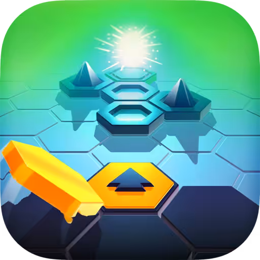Hexaflip: The Action Puzzler Logo