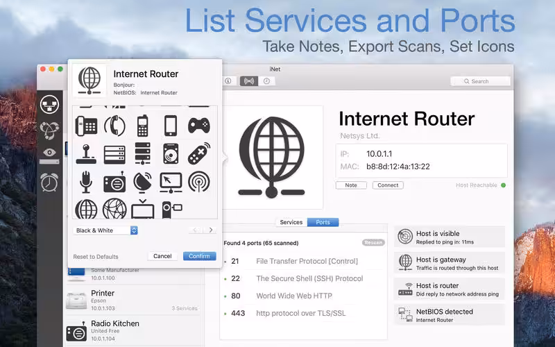 iNet Network Scanner Captura 1