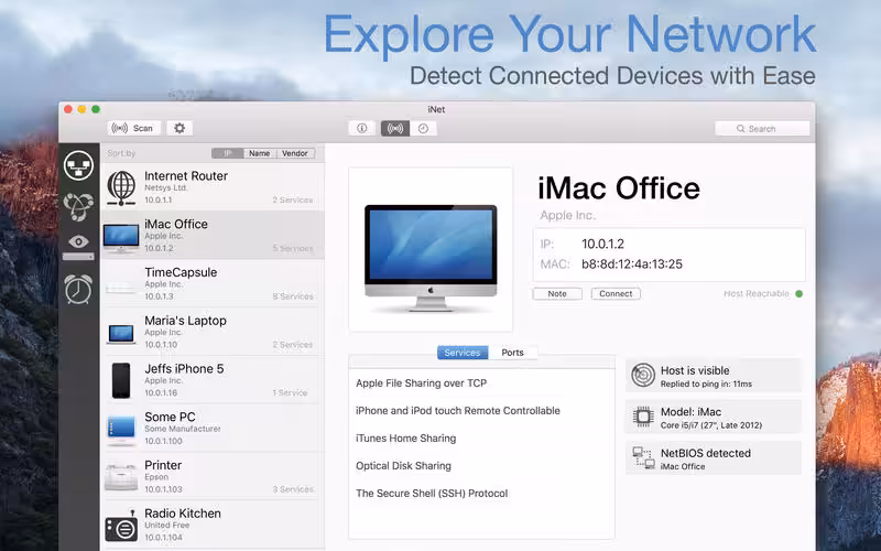 iNet Network Scanner Captura 3