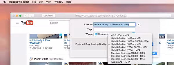 iTubeDownloader Captura 1