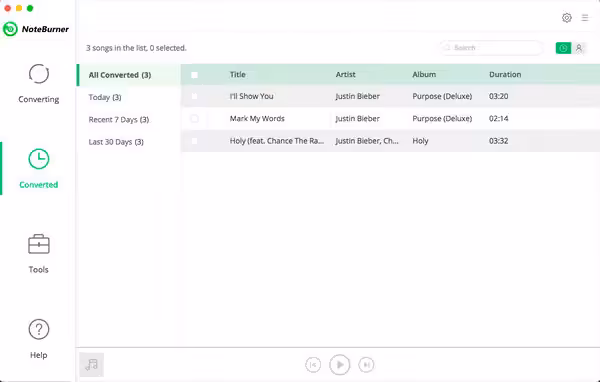NoteBurner iTunes DRM Audio Converter Captura 3