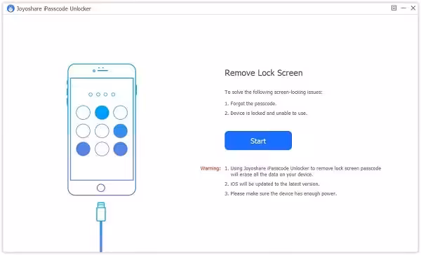 Joyoshare iPasscode Unlocker Captura 1