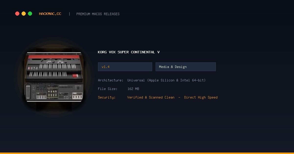KORG VOX Super Continental v screenshot