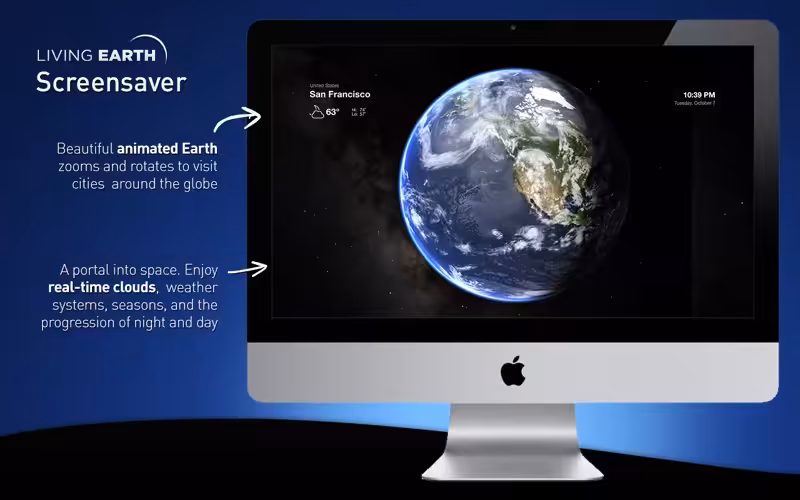 Living Earth – Weather &amp; Clock Captura 3