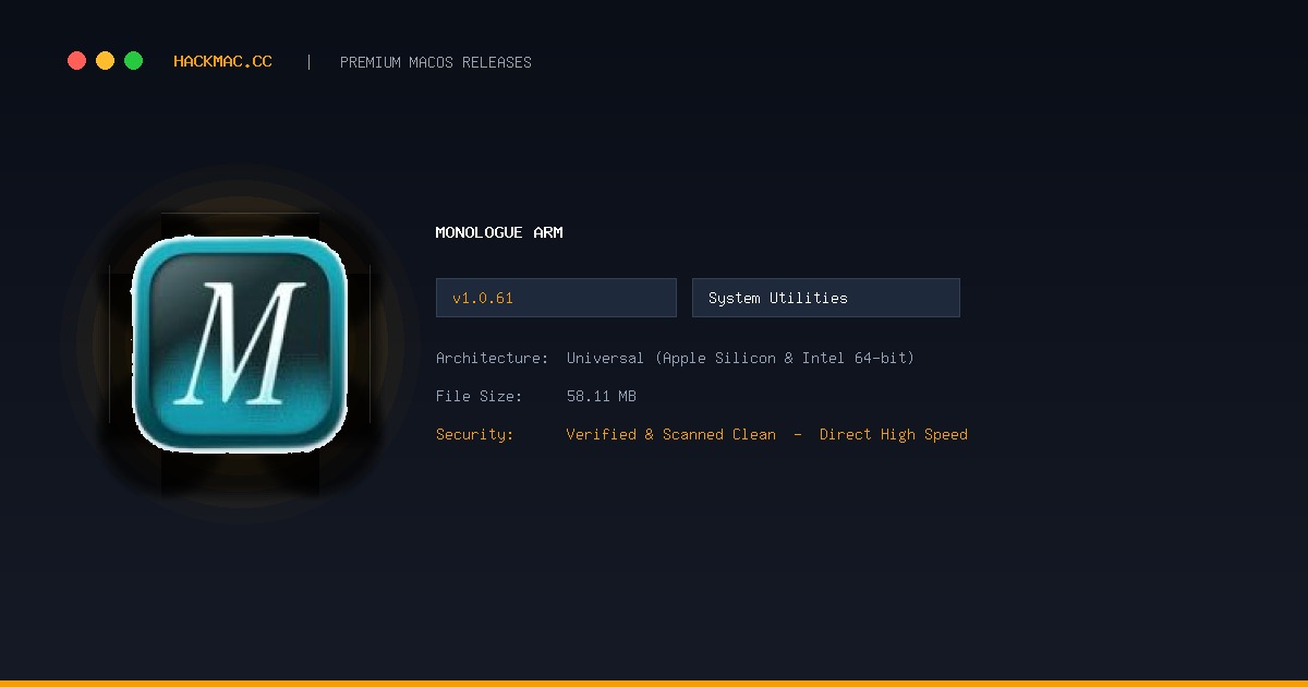 Monologue ARM screenshot