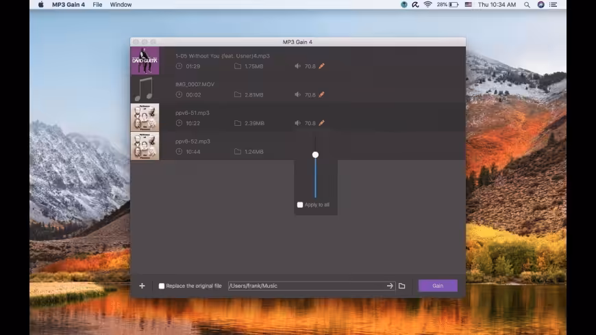 MP3 Gain Captura 1