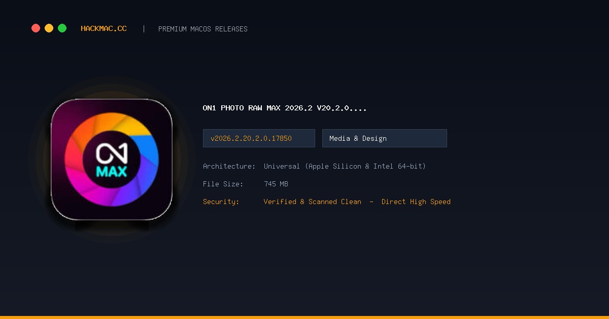 ON1 Photo RAW MAX 2026.2 v20.2.0.17850 screenshot