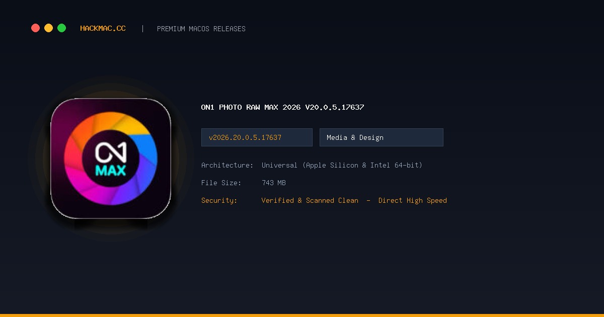 ON1 Photo RAW MAX 2026 v20.0.5.17637 screenshot