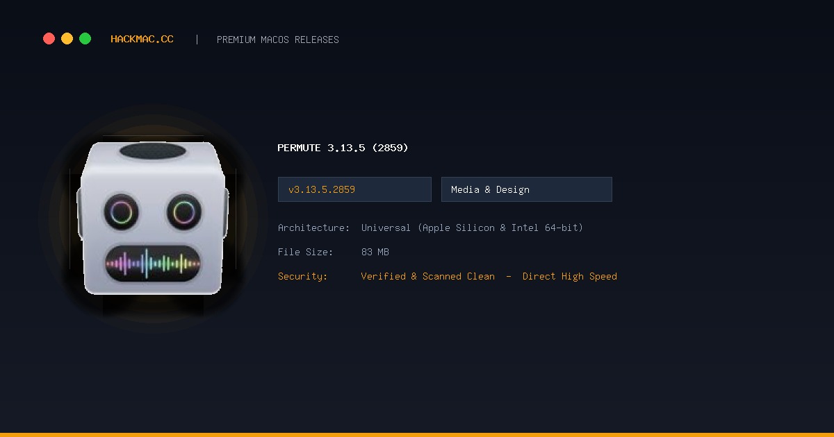 Permute 3.13.5 (2859) screenshot