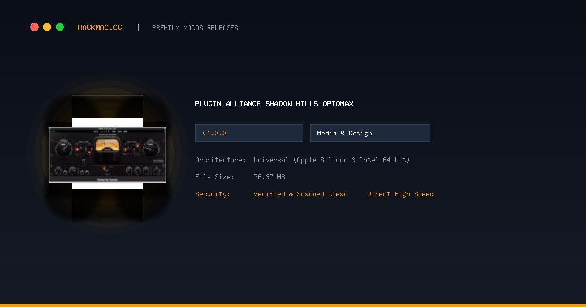 Plugin Alliance Shadow Hills OptoMax screenshot