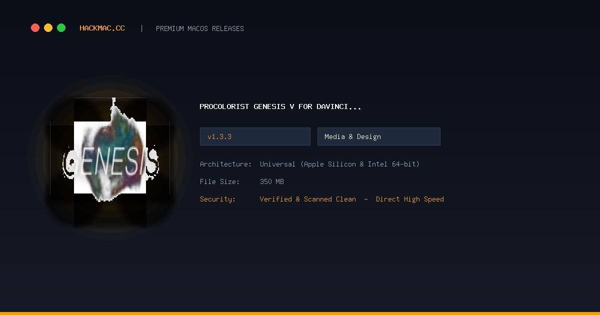 Procolorist Genesis v for DaVinci Reslove screenshot