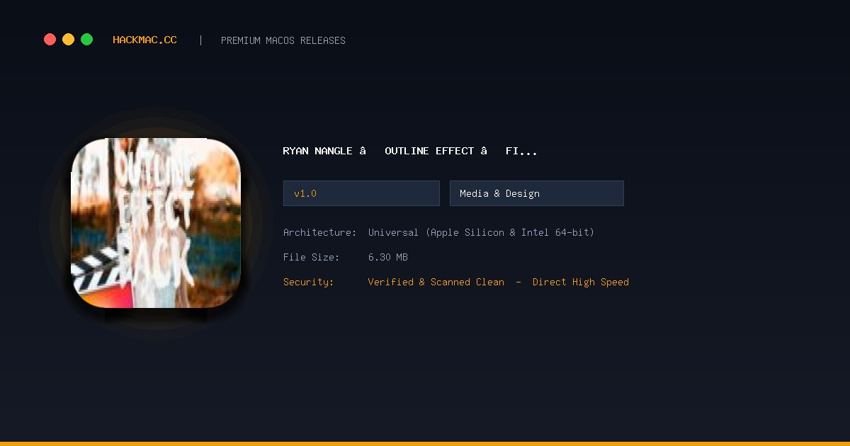 Ryan Nangle – Outline Effect – Final Cut Pro screenshot