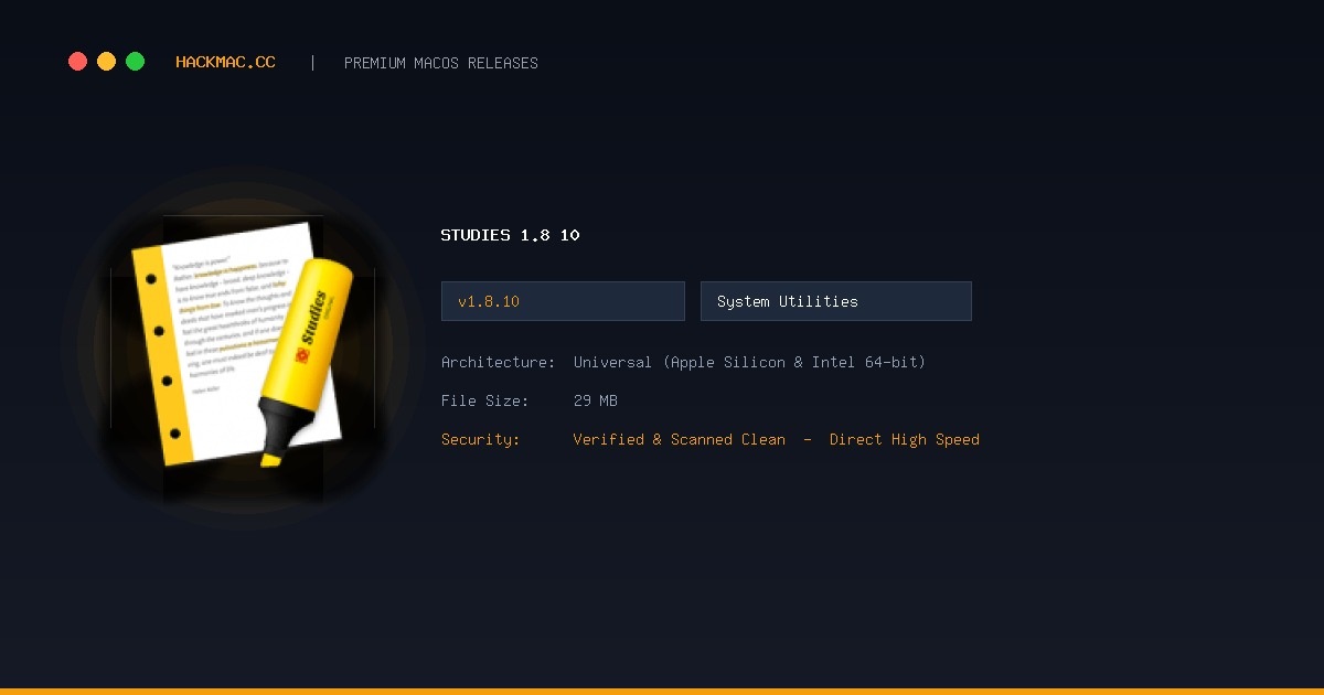 Studies 1.8 10 screenshot
