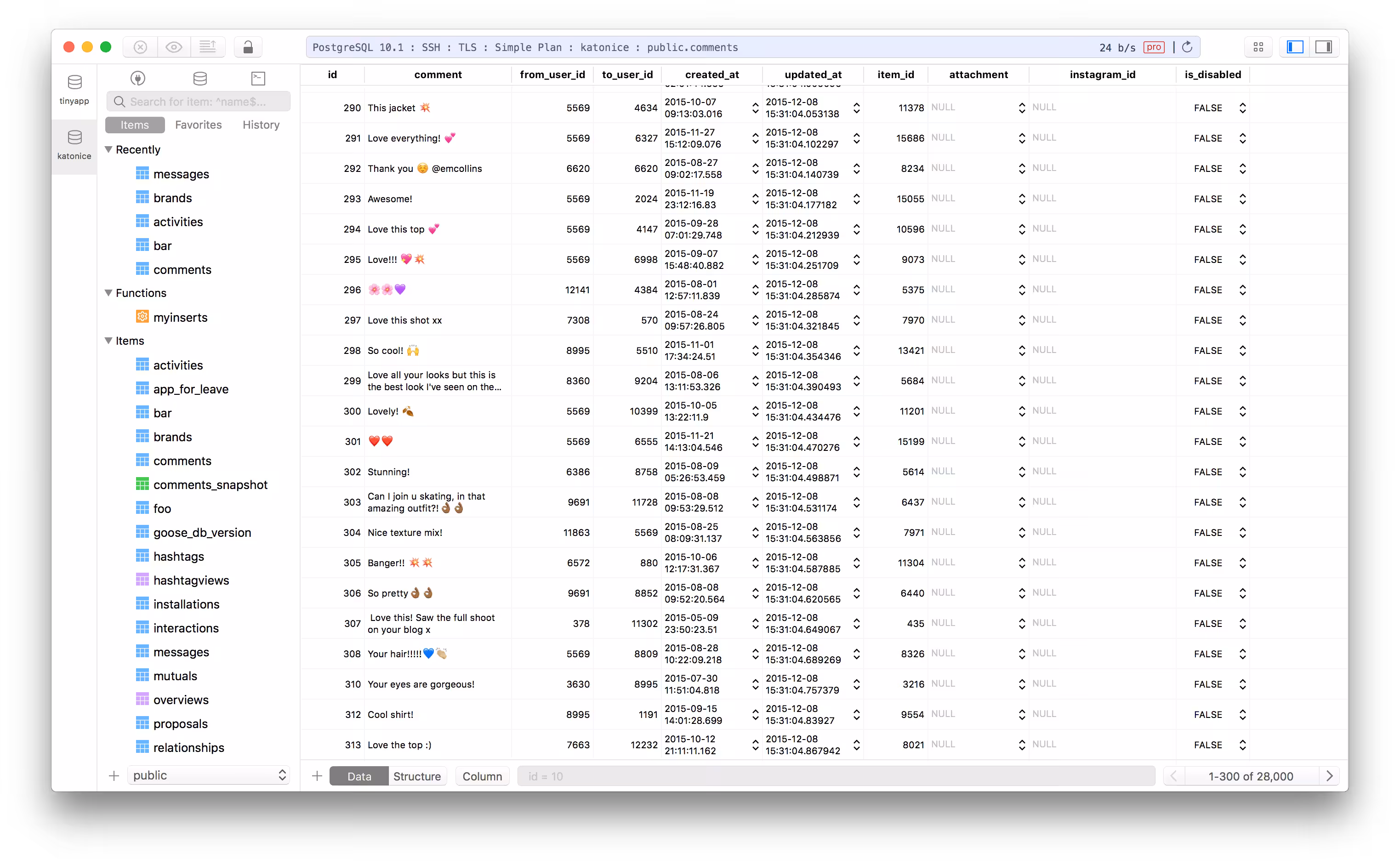TablePlus Captura 1