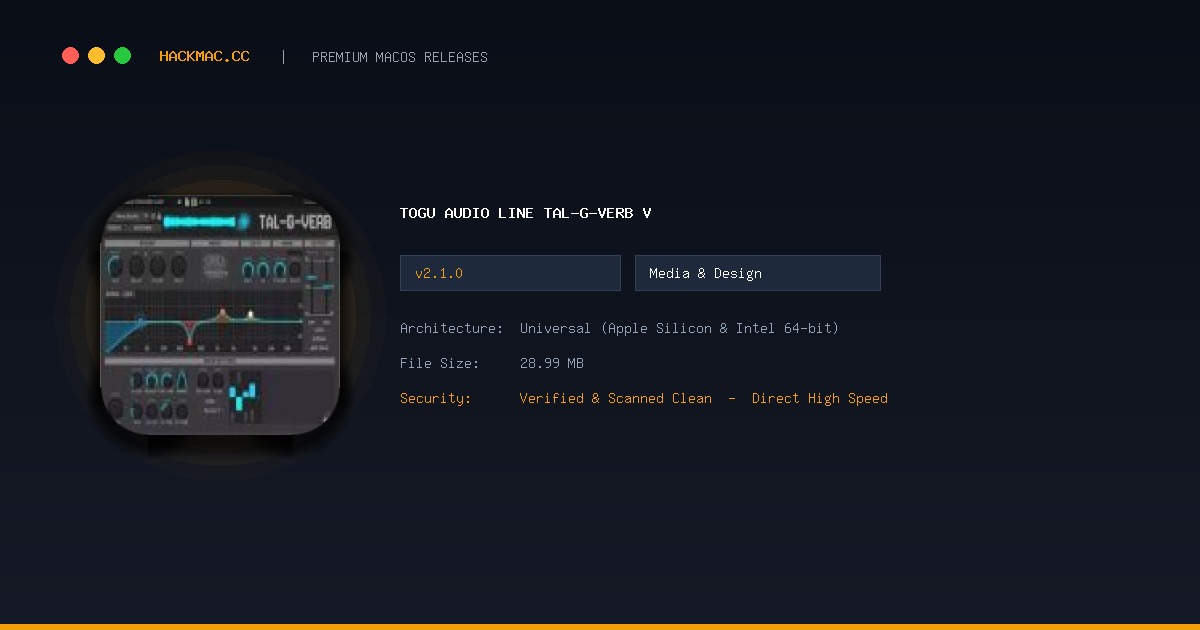 Togu Audio Line TAL-G-Verb v screenshot