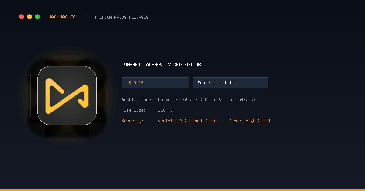 TunesKit AceMovi Video Editor screenshot