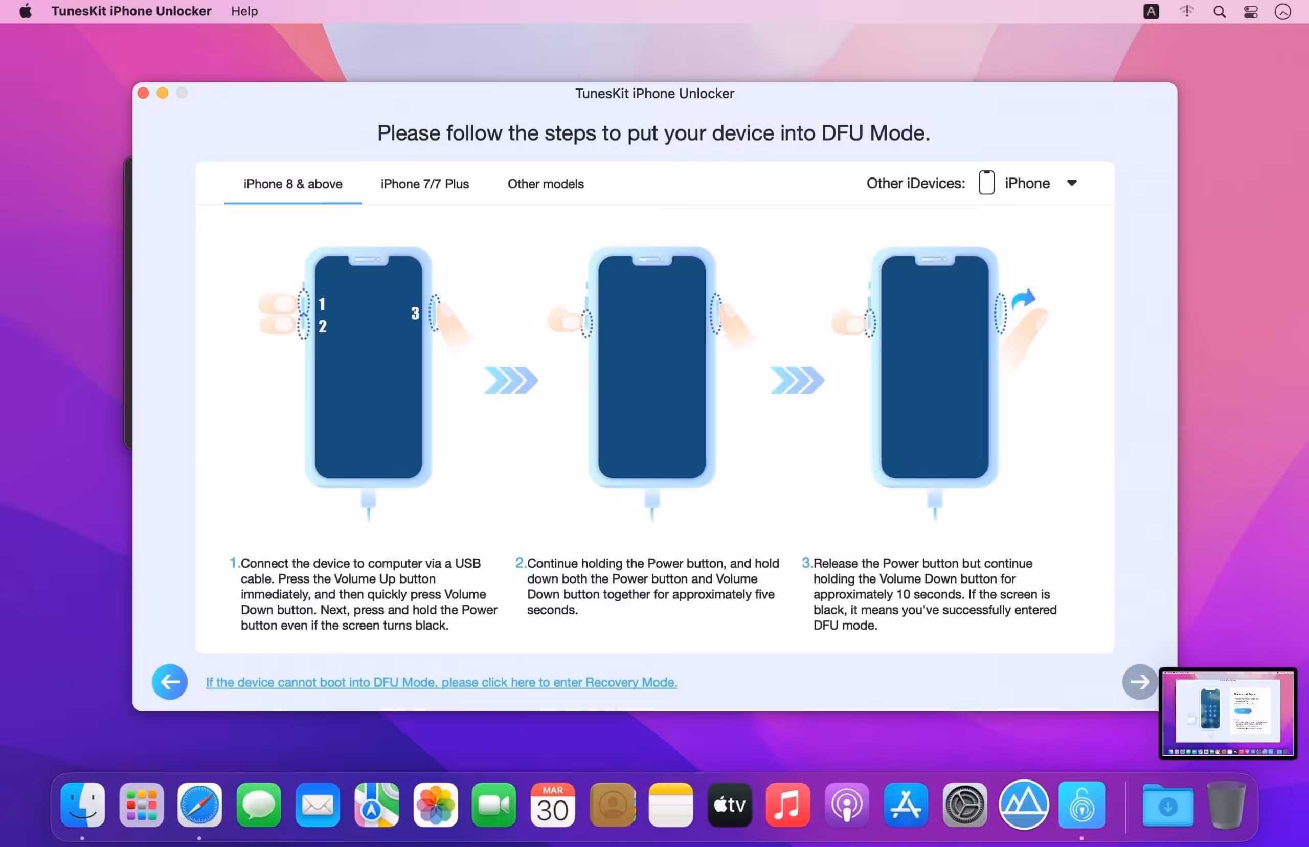 TunesKit iPhone Unlocker Captura 1