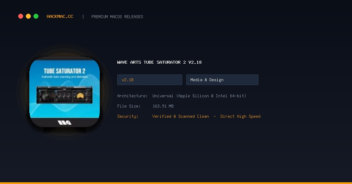 Wave Arts Tube Saturator 2 v2.18 screenshot