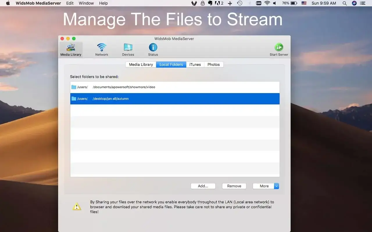 WidsMob MediaServer Captura 2