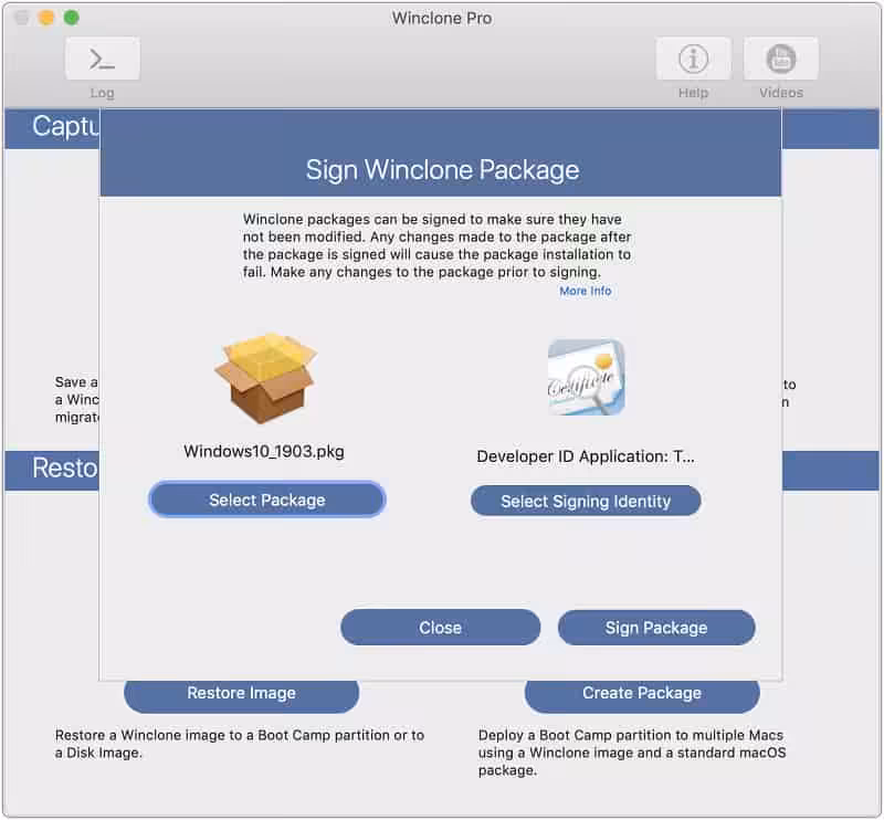Winclone Pro Captura 1