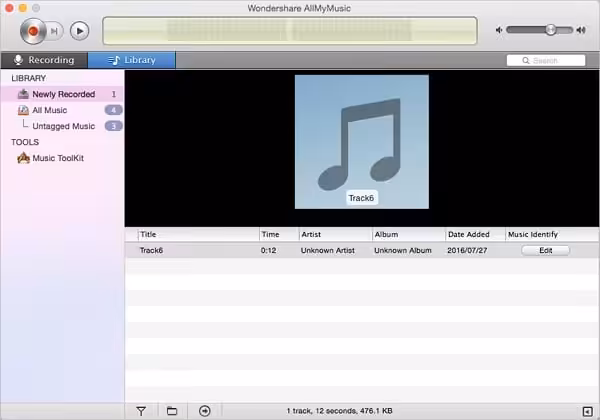 Wondershare AllMyMusic Captura 1